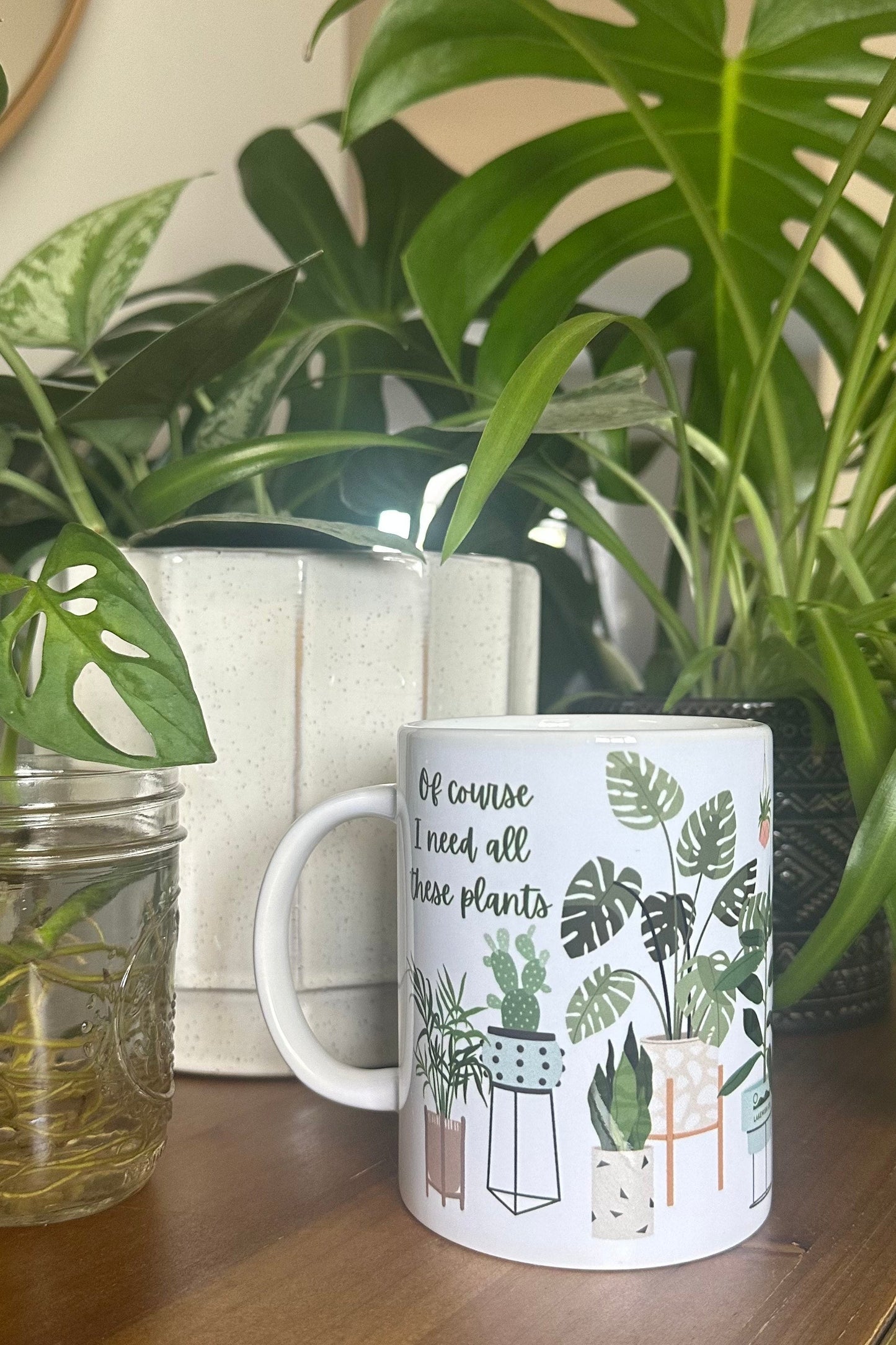 Monstera leaves & All the Plants Mug
